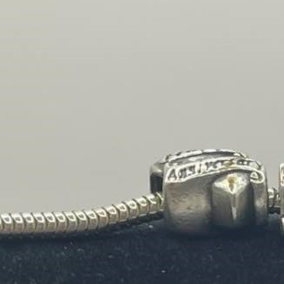 Silver charm ~ "Happy Anniversary" ~ sterling silver - Picture 8 of 11